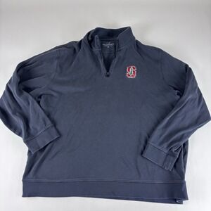 Vineyard Vines Mens Size XL BluePullover 1/4 Quarter Zip Pima Cotton‎ Stanford